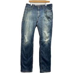 Levis 514 Jeans Mens 36X34 Blue Denim Slim Straight Medium Wash 100% Cotton